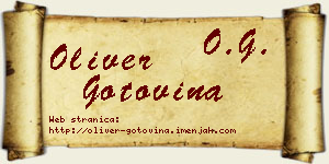 Oliver Gotovina vizit kartica